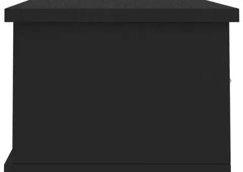 Dulap de perete cu sertare, negru 88x26x18,5 cm lemn prelucrat - 5/5