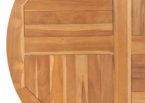 Blat de masă rotund, 90 cm, lemn masiv de tec, 2,5 cm - 5/5
