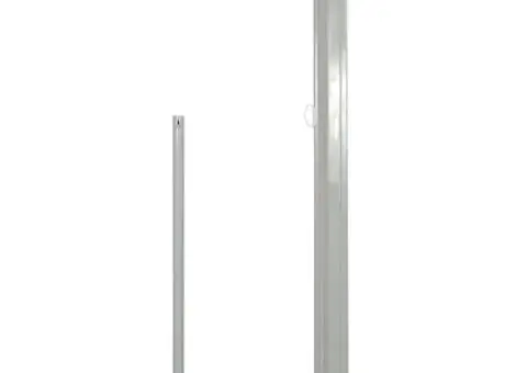 Copertină laterală retractabilă de terasă, gri, 100 x 500 cm - 4/5