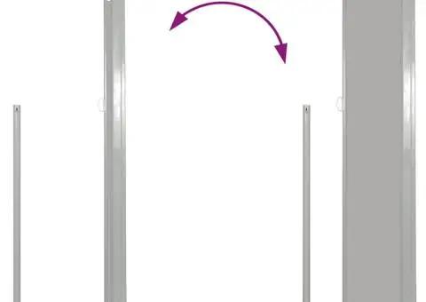 Copertină laterală retractabilă de terasă, gri, 100 x 500 cm - 5/5