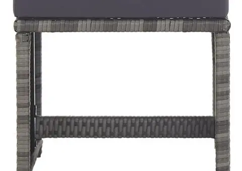 Set mobilier de exterior cu perne 15 piese antracit poliratan - 3/5