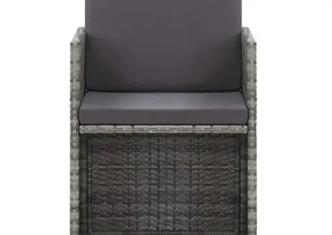 Set mobilier de exterior cu perne 15 piese antracit poliratan - 5/5