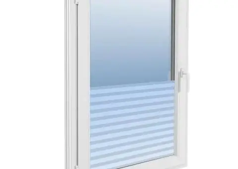 Folie fereastră, design sablat cu dungi, 0,9 x 50 m, PVC - 4/5