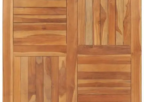 Blat de masă pătrată, 90 x 90 x 2,5 cm, lemn masiv de tec - 1/5