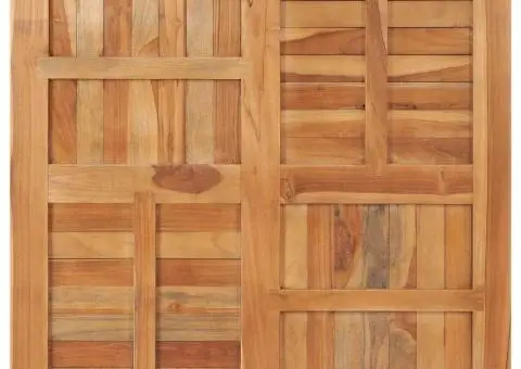 Blat de masă pătrată, 90 x 90 x 2,5 cm, lemn masiv de tec - 3/5