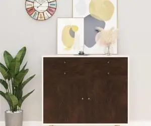 vidaXL Folie de mobilier autoadezivă, stejar închis, 500 x 90 cm, PVC