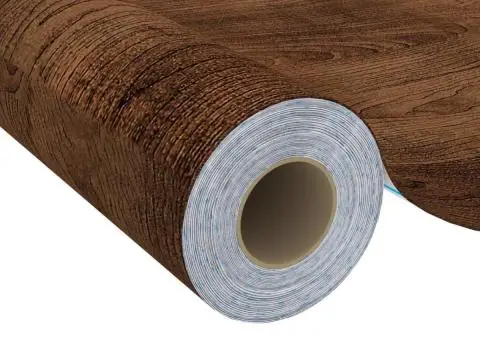 Folie de mobilier autoadezivă, stejar închis, 500 x 90 cm, PVC - 4/5