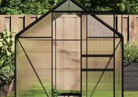 Seră cu cadru de bază, antracit, 5,89 m², aluminiu - 1/5