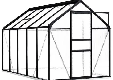 Seră cu cadru de bază, antracit, 5,89 m², aluminiu - 2/5