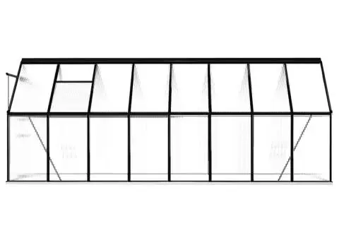 Seră cu cadru de bază, antracit, 9,31 m², aluminiu - 5/5