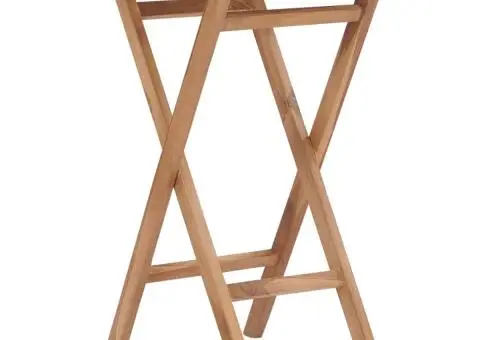 Masă de grădină pliabilă, 60 cm, lemn masiv de tec - 1/5