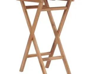 vidaXL Masă de grădină pliabilă, 60 cm, lemn masiv de tec