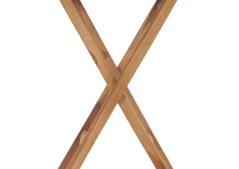 Masă de grădină pliabilă, 60 cm, lemn masiv de tec - 2/5