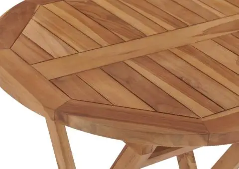 Masă de grădină pliabilă, 60 cm, lemn masiv de tec - 5/5