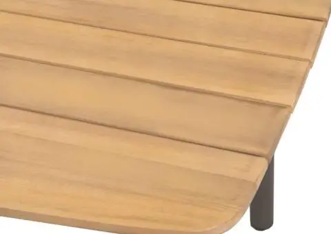 Set mobilier de exterior, 9 piese, lemn masiv acacia și oțel - 3/5