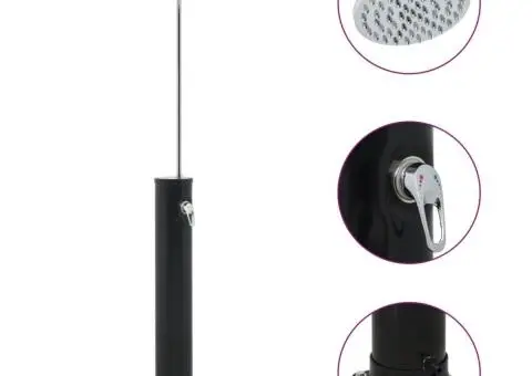 Duș solar, negru, 214 cm, 20 L - 1/5