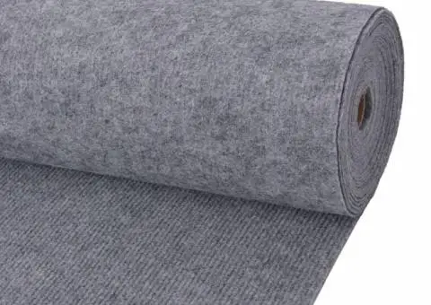 Covor pentru expoziții striat, gri, 1,2x20 m - 1/3