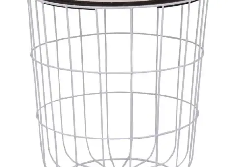 Măsuță de cafea, alb, Ø 39,5 cm - 1/5