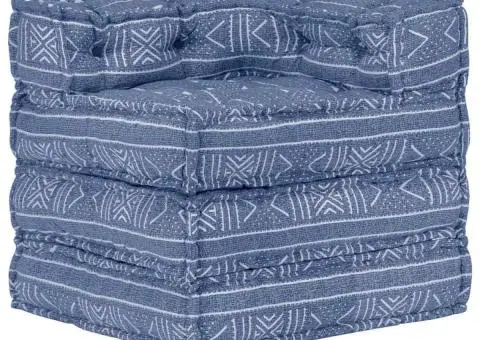 Fotoliu puf modular, indigo, material textil - 1/5