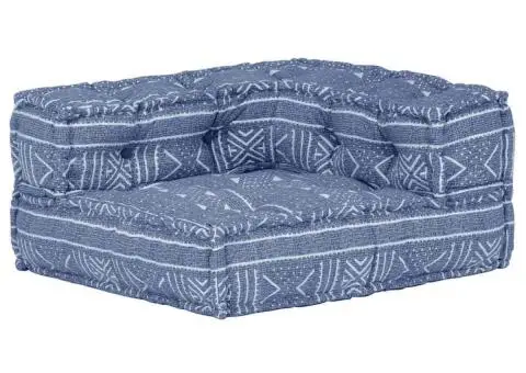 Fotoliu puf modular, indigo, material textil - 5/5
