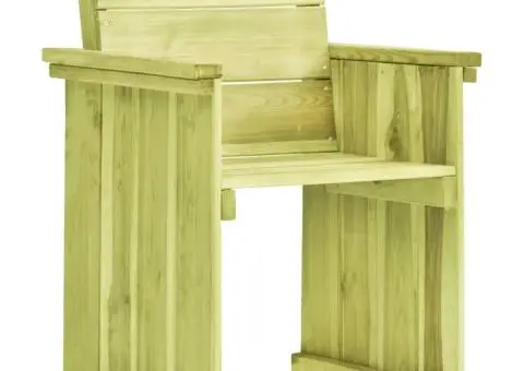 Scaun de grădină, lemn de pin tratat - 1/5
