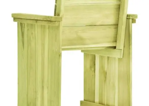 Scaun de grădină, lemn de pin tratat - 4/5