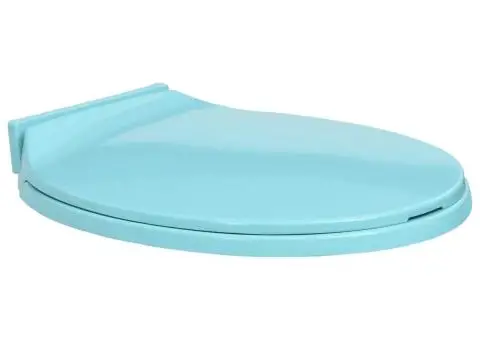 Capac WC cu închidere silențioasă, verde, oval - 1/5