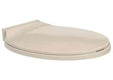 Capac WC cu închidere silențioasă, roz caisă, oval - 1/5