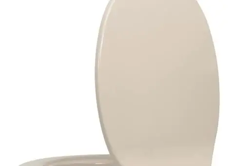 Capac WC cu închidere silențioasă, roz caisă, oval - 3/5