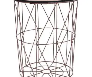 vidaXL Măsuță de cafea, arămiu, Ø 47 cm