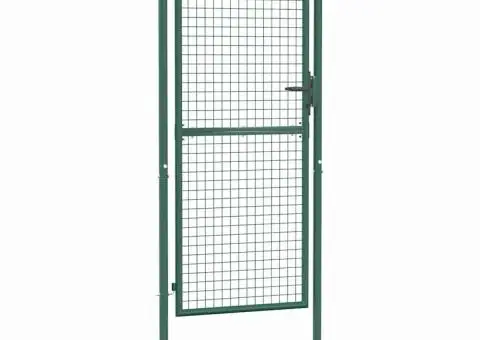 Poartă de gard, verde, 100 x 200 cm, oțel - 2/5