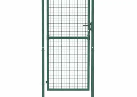 Poartă de gard, verde, 100 x 200 cm, oțel - 4/5