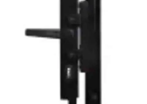 Poartă de gard cu ușă dublă vârf ascuțit negru 3x1,25 m oțel - 5/5