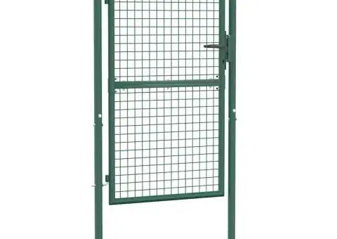 Poartă de gard, verde, 100 x 150 cm, oțel - 2/5
