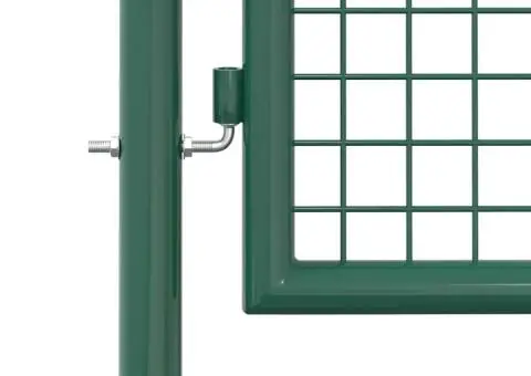 Poartă de gard, verde, 100 x 150 cm, oțel - 5/5
