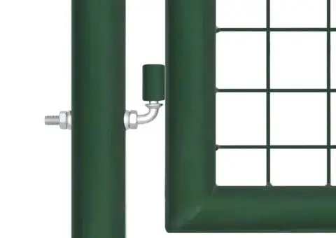 Poartă de grădină din plasă, verde, 390 x 100 cm, oțel - 3/5