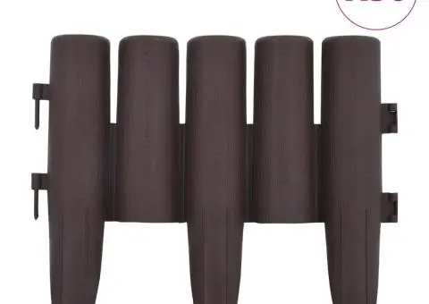 Borduri de gazon, 36 buc., maro, 10 m, PP - 2/5