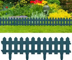 vidaXL Borduri de gazon, 25 buc., verde, 10 m, PP
