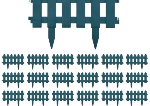 Borduri de gazon, 25 buc., verde, 10 m, PP - 2/5