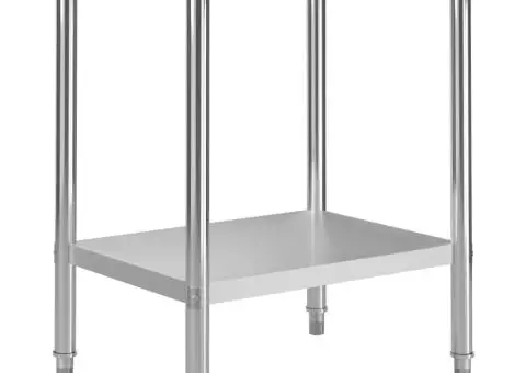 Masă de lucru bucătărie, 80 x 60 x 85 cm, oțel inoxidabil - 1/5