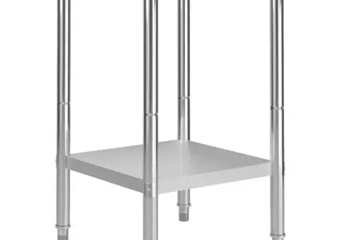 Masă de lucru bucătărie, 60 x 60 x 85 cm, oțel inoxidabil - 1/5