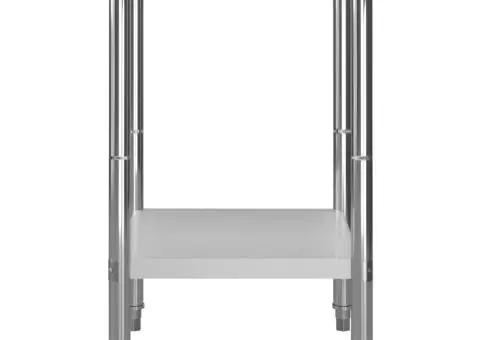Masă de lucru bucătărie, 60 x 60 x 85 cm, oțel inoxidabil - 3/5