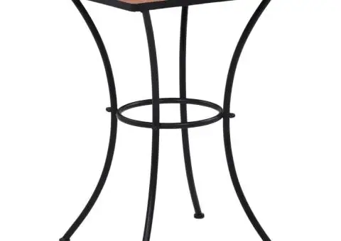 Set de bistro mozaic, 3 piese, cărămiziu, placă ceramică - 2/5