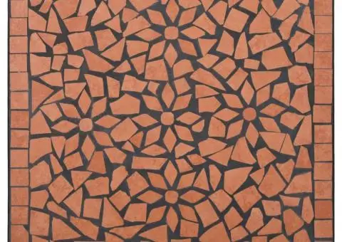 Set de bistro mozaic, 3 piese, cărămiziu, placă ceramică - 5/5