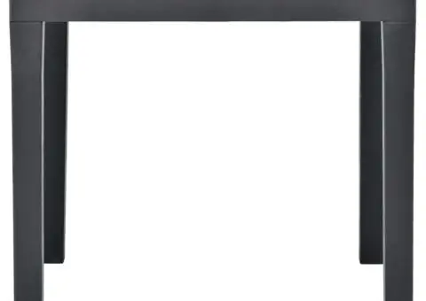 Masă de grădină cu 2 bănci, antracit, plastic - 4/5