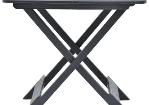 Masă de grădină pliabilă, antracit, 79 x 72 x 70 cm, plastic - 2/5