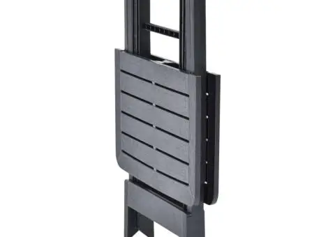 Masă de grădină pliabilă, antracit, 79 x 72 x 70 cm, plastic - 4/5