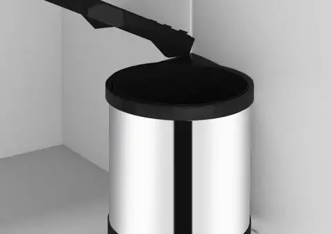 Coș de gunoi încorporat de bucătărie, 8 L, oțel inoxidabil - 1/5