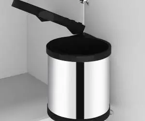 vidaXL Coș de gunoi încorporat de bucătărie, 8 L, oțel inoxidabil