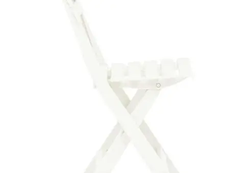 Scaune de grădină pliabile, 2 buc., alb, plastic - 5/5